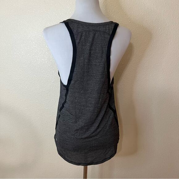 Lululemon black grey scoopneck sleeveless Racerback tank top SMALL - Picture 3 of 5